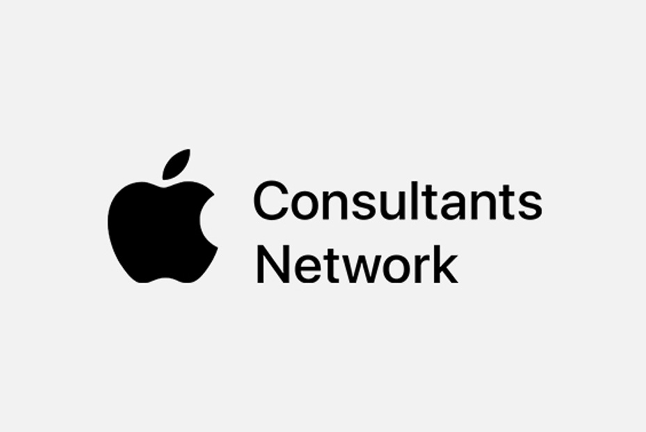 Logo van het Apple Consultants Network waar Amac lid van is 