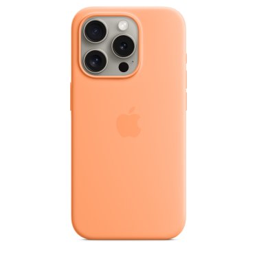 Apple Silicone Case  - iPhone 15 Pro - Orange Sorbet