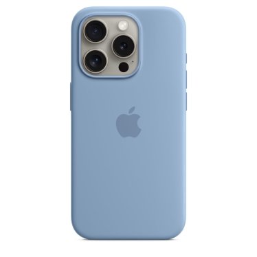 Apple Silicone Case  - iPhone 15 Pro - Winter Blue