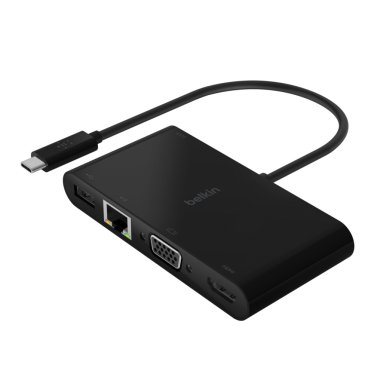 Belkin multimedia-adapter met oplader (USB-C / 100W) - zwart