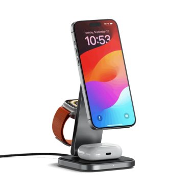 @Satechi 3-in-1 Foldable Qi2 Charging Stand