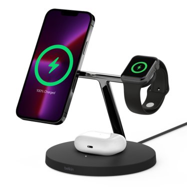 !Belkin Pro MagSafe 3-in-1 Wireless Charger - Black