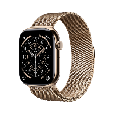Apple Watch S11 Cellular - 46mm - Gold Titanium - Gold Milanese Loop - S/M