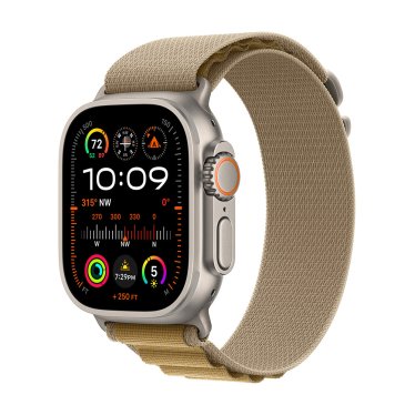 Apple Watch Ultra 2 - 49mm - Natural Titanium - Tan Alpine Loop - (M) (145-190mm)