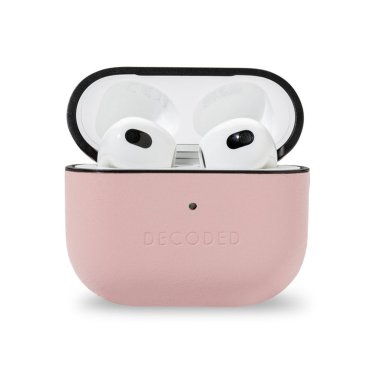 Decoded Leather AirCase - Apple AirPods 3 - Silver Pink