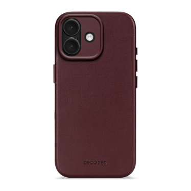 Decoded Leather Backcover - iPhone 17 - Dark Ruby