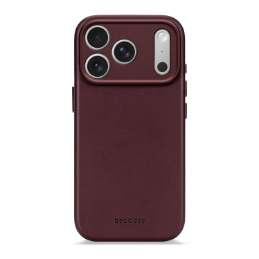 Decoded Leather Backcover - iPhone 17 Pro - Dark Ruby