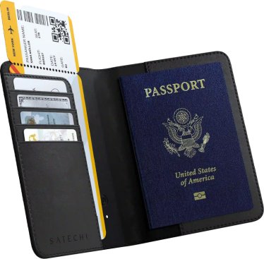 Satechi Vegan Leather Passport Cover with Find My