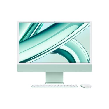 iMac 24" Green - M3 8C-CPU & 10C-GPU - 8GB - 512GB - Gbit Eth - MK-TID - Mouse