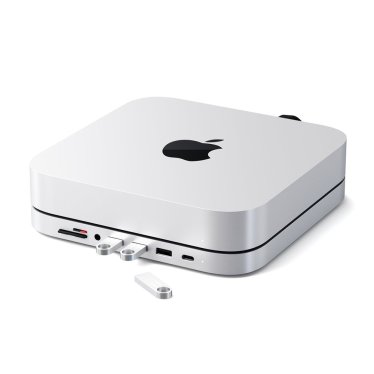 Satechi Aluminum Mac Mini Stand Hub - Silver