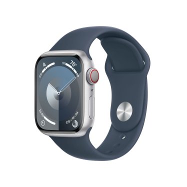 Apple Watch S9  - 41mm Aluminium - Silver - Storm Blue - Sport Band - S/M (130-180mm)