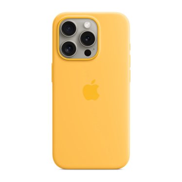 Apple Silicone Case with MagSafe - iPhone 15 Pro - Sunshine