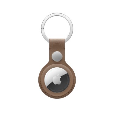 Apple Airtag Fine Woven KeyRing - Taupe