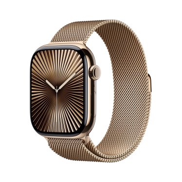 Apple Watch S10 Cellular - 46mm - Gold Titanium - Gold Milanese Loop - M/L (150-200mm)