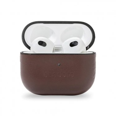 Decoded Leather AirCase - Apple AirPods 3 - Brown