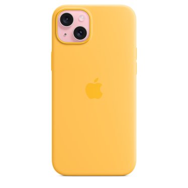 Apple Silicone Case with MagSafe - iPhone 15 Plus - Sunshine