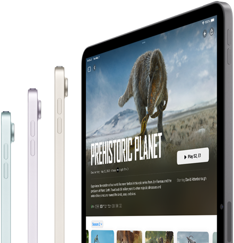 iPad Air waarop content wordt gestreamd via een razendsnelle draadloze verbinding