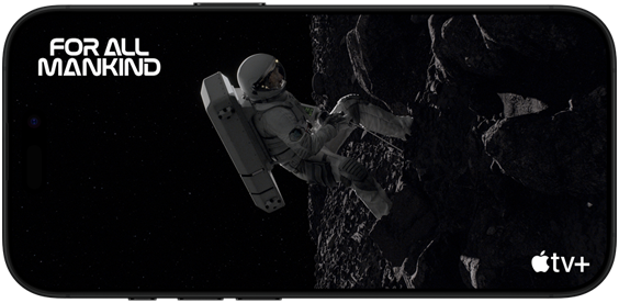 iPhone 16 Pro met een scène uit ‘Red Moon: Episode 1’ van de Apple TV+-serie ‘For All Mankind’