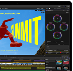 MacBook Air met op het scherm een video die wordt bewerkt om de prestaties van de M5‑chip te laten zien