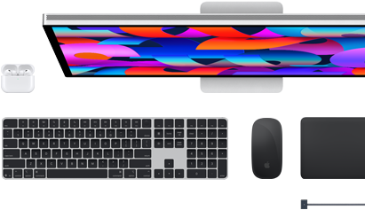 Mac-accessoires: AirPods, Studio Display, Magic Keyboard, Magic Mouse, Magic Trackpad, MagSafe-oplaadkabel